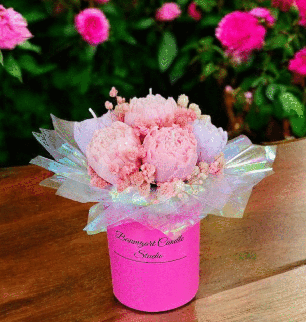 Candle Flower Box Mini Piwonie - obrazek 3