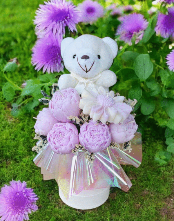 Candle Flower Box Mini Miś - obrazek 4