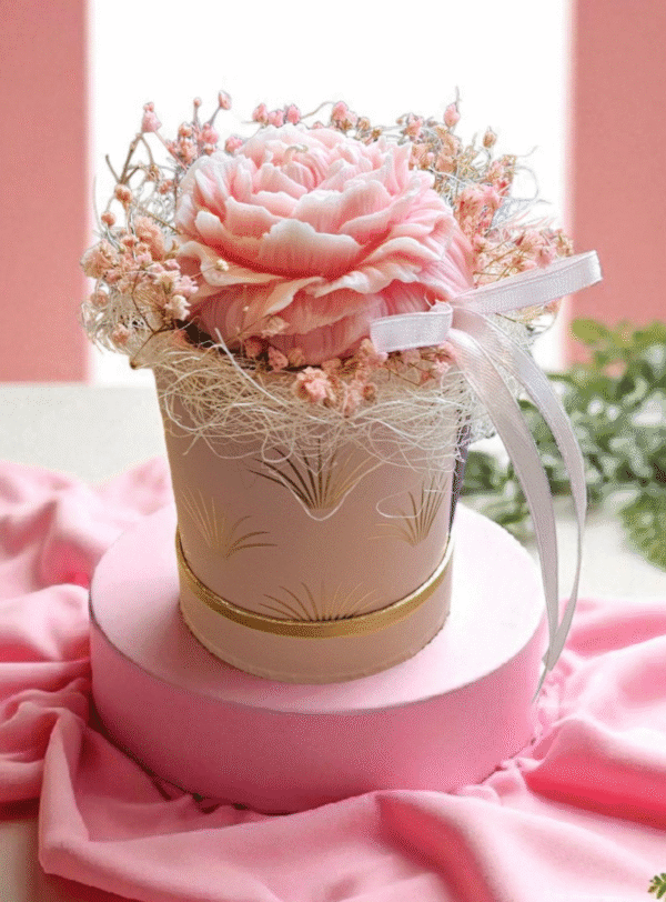 Candle Flower Box Mini Piwonia