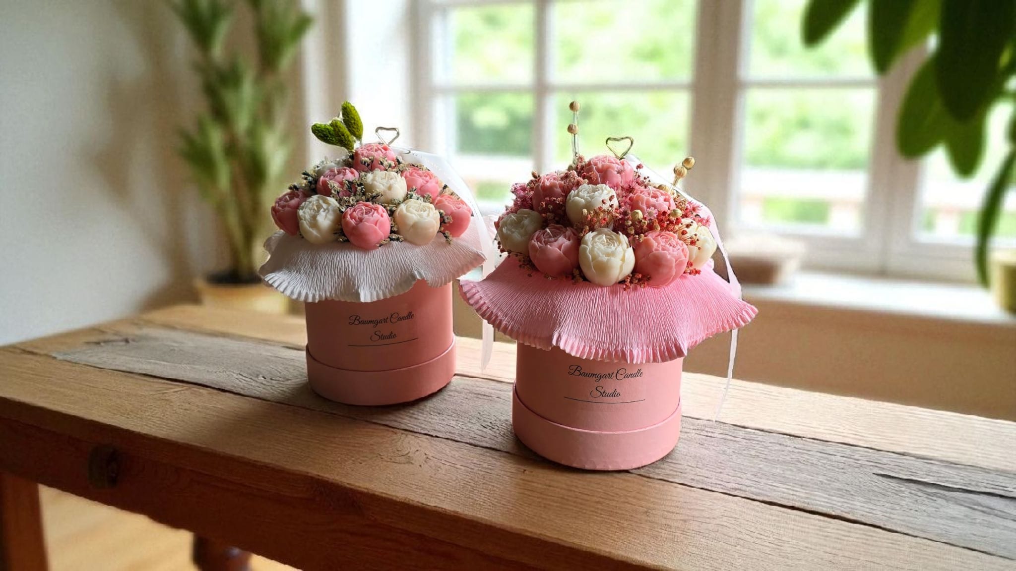 Candle Flower Box Maxi Piwonie - obrazek 2